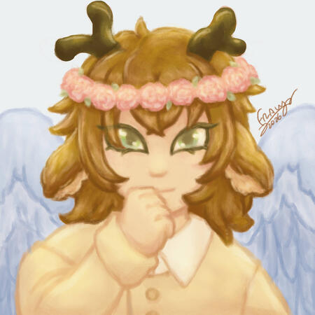 oc, one character (art trade with binny.hun)